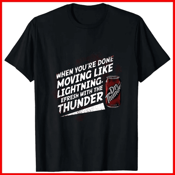 Dr Thunder Soda Parody Retro Vintage Grocery Beverage Unisex T-shirt V18468, up to size 5XL
