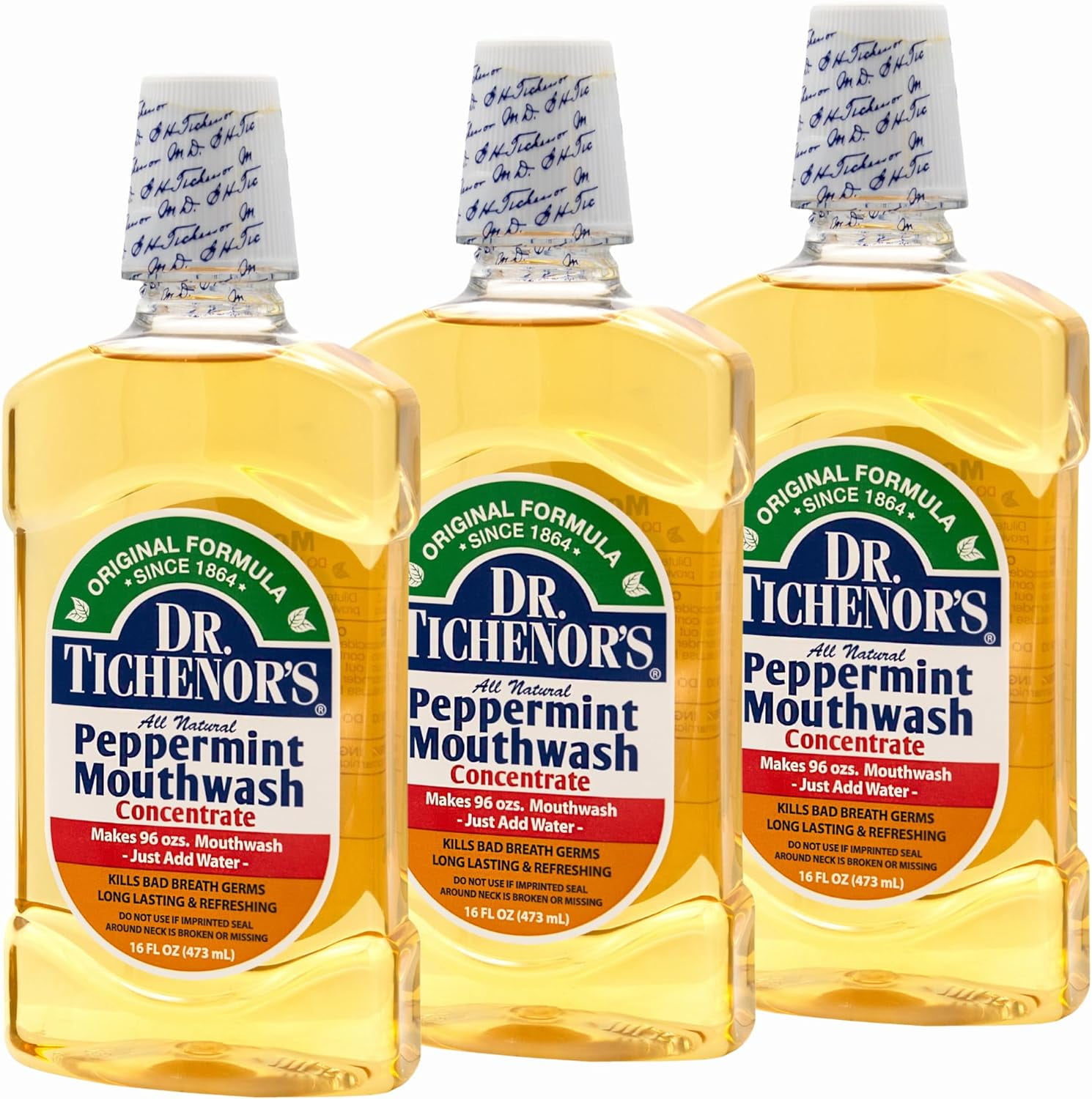 Dr. Tichenor's All Natural Peppermint Mouthwash 16 oz (Pack of 3
