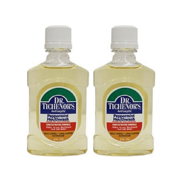Dr. Tichenor's Peppermint Mouthwash, All Natural, Concentrate, 2 fl. Oz - 2 Pack