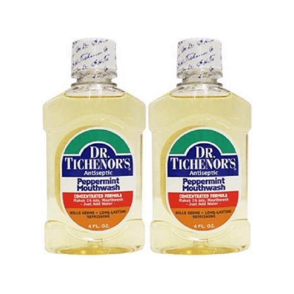 Dr. Tichenor's Peppermint Mouthwash, All Natural, Concentrate, 4 fl. Oz - 2 Pack