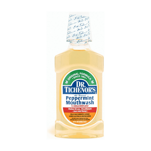 Dr. Tichenor's Peppermint Mouthwash, All Natural, Concentrate, 8 fl. Oz - 1 Pack