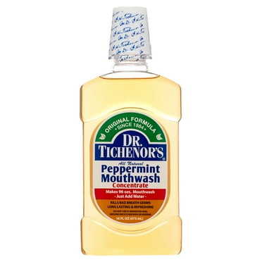 Dr. Tichenor's Peppermint Mouthwash Concentrate, All Natural, Fluoride-Free, 16 fl oz