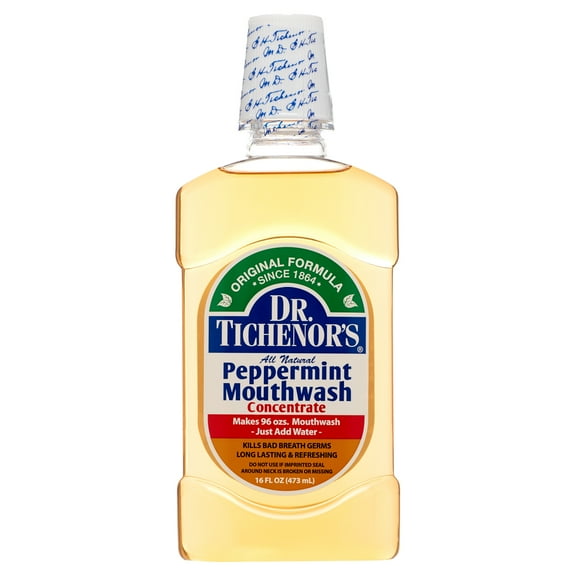Dr. Tichenor's Peppermint Mouthwash Concentrate, All Natural, Fluoride-Free