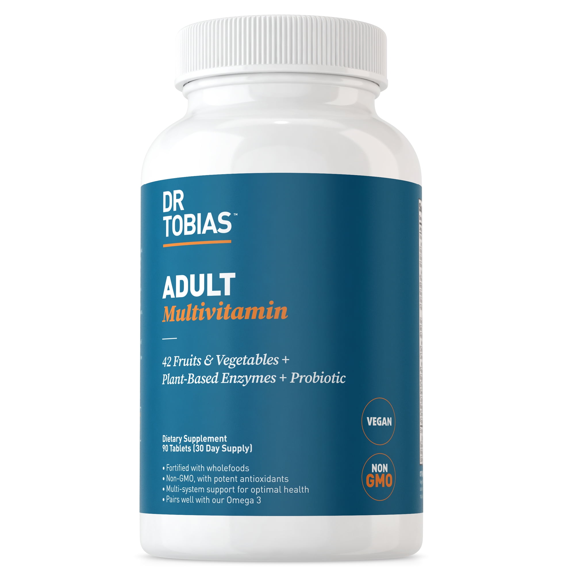 Dr. Tobias Adult Multivitamin for Women & Men, Energy & Immune Support