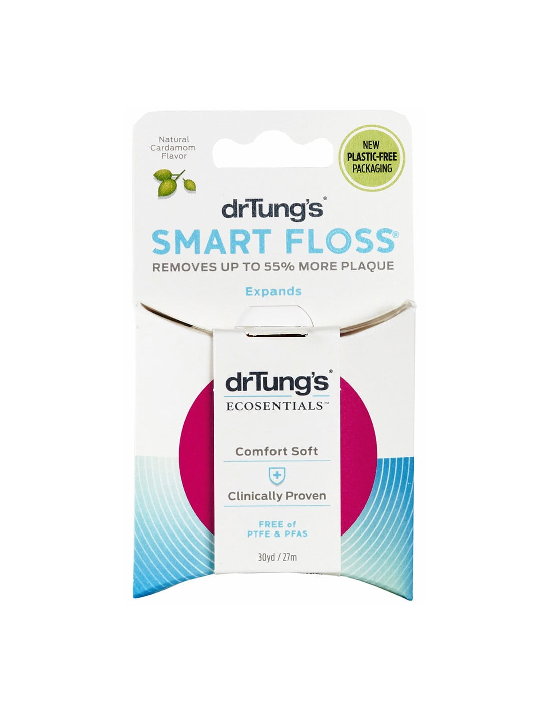 Dr. Tung's Smart Floss, 30 Yds, Natural Cardamom Flavor 1 Ea Colors May Vary 3pk