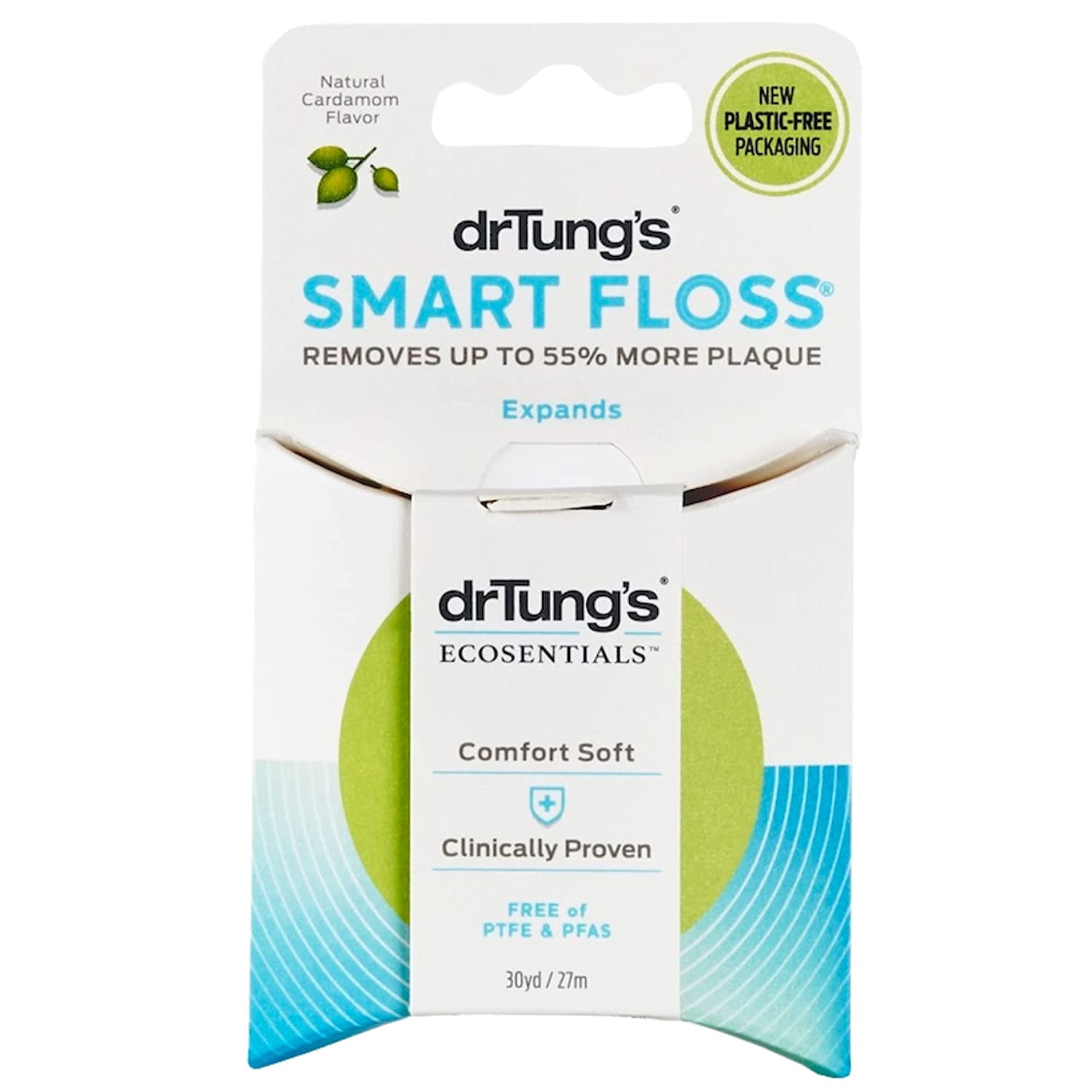 Dr. Tung's Smart Floss, 30 yds, Natural Cardamom Flavor 1 ea Colors May Vary (Pack of 6)