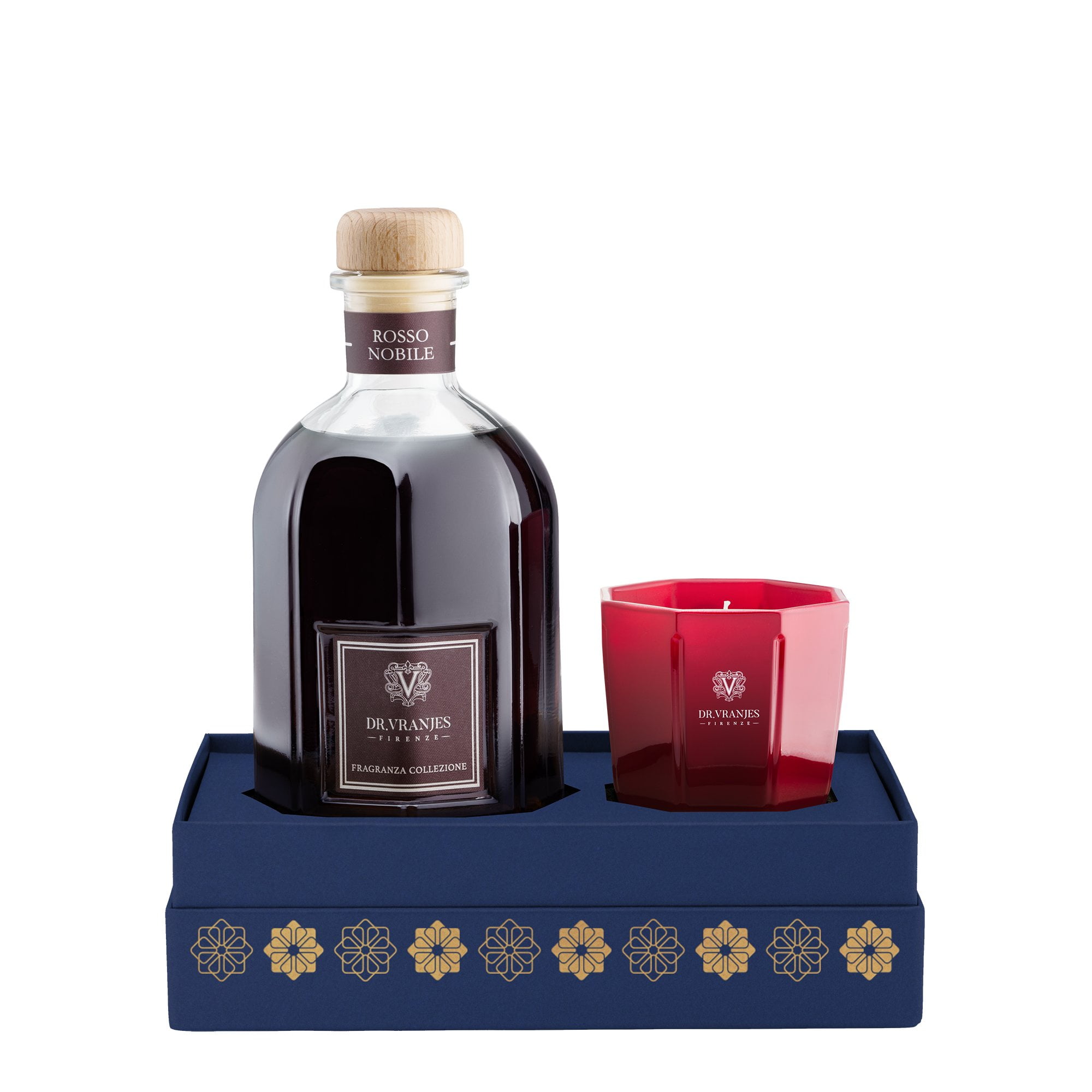 Dr Vranjes Rosso Nobile Gift-Set Reed Diffuser 250ml & Candle 80g
