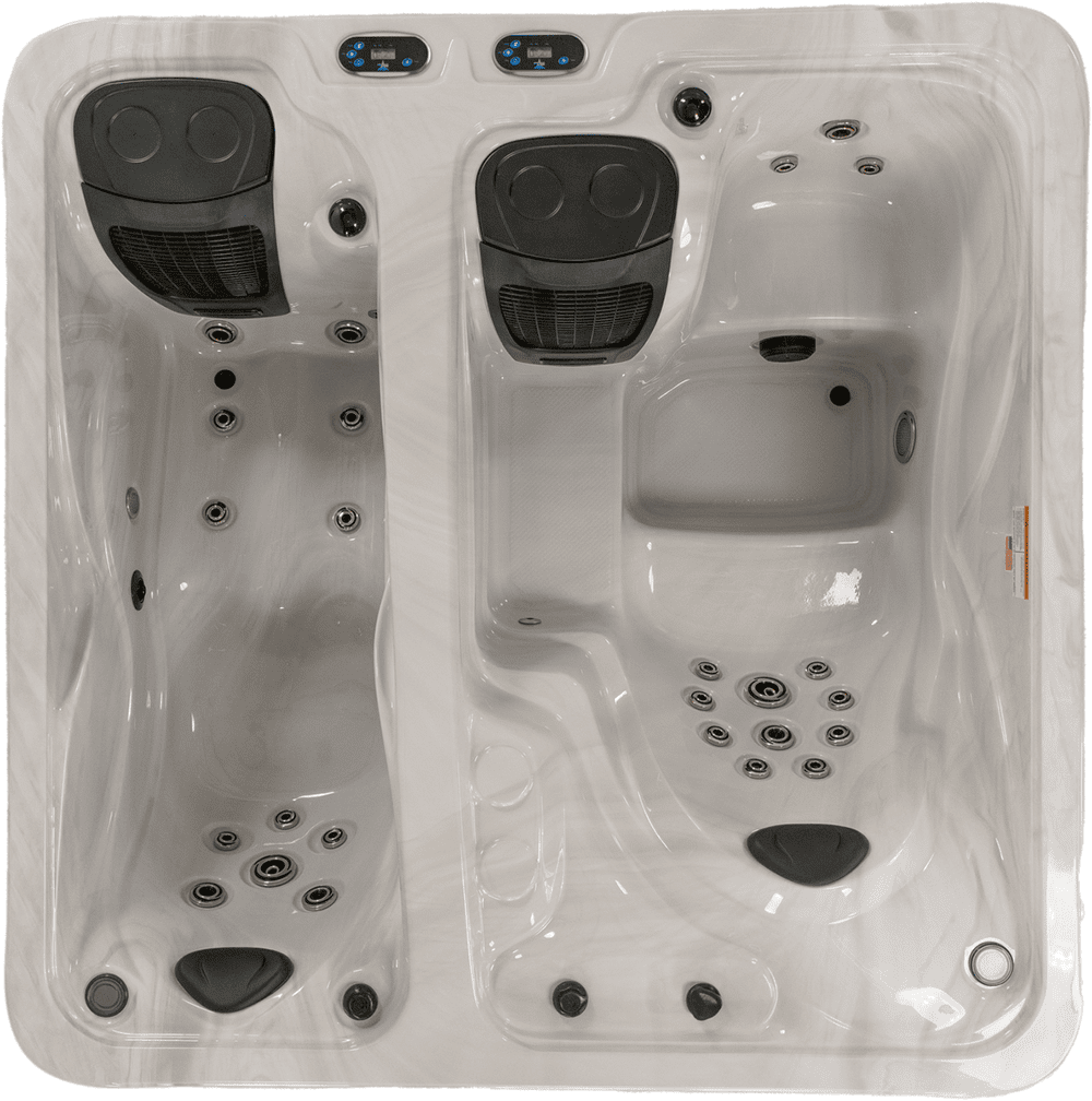 Dr. Wellness Cold Series CS-6 – Three Person Dual Chill and Heat Zone Spa with 25 Therapy Jets and Digital Controls – Sterling Acrylic Interior and Mocha Exterior Cabinet