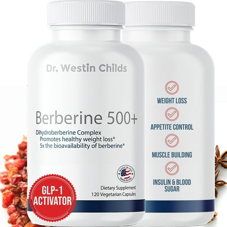 Dr. Westin Childs Berberine 500+ Dihydroberberine Supplement for Women Providing Cardiovascular, Gut, Thyroid, & Immune Support With Alpha Lipoic Acid - May be 5x More Effective Than Berberine | 60 C