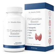 Dr. Westin Childs T3 Conversion Booster - Naturally Support T4 to T3 Conversion, Thyroid Biosynthesis, and Cellular Sensitivity - Non-GMO, GMP Certified, 60 Servings