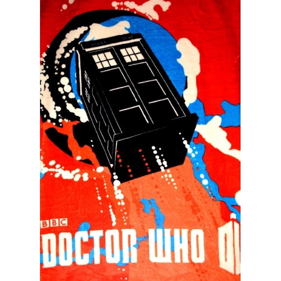 Dr Who High Pile Super Soft Twin Size Blanket 60"X80"-Wormhole - NEW