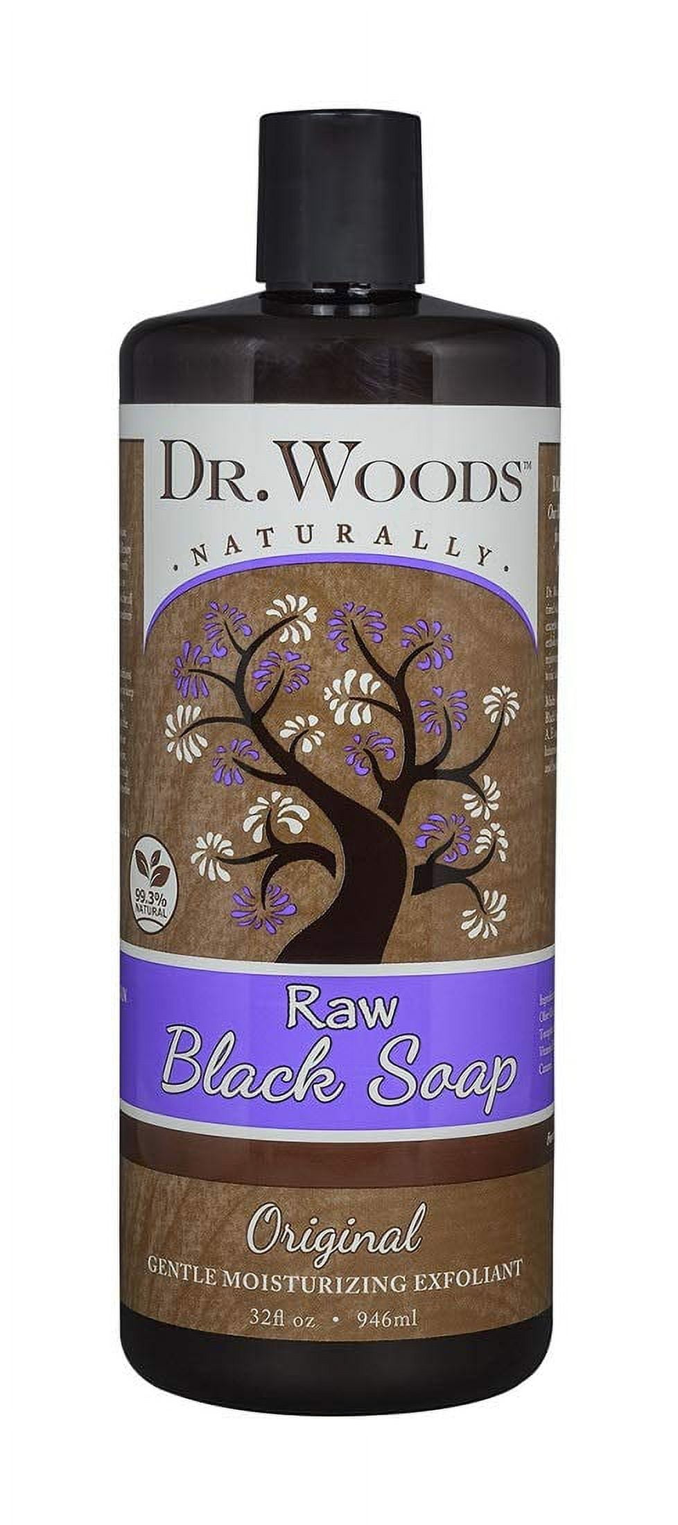 Dr. Woods African Raw Black Vegan Liquid Body Wash, 32 Ounce