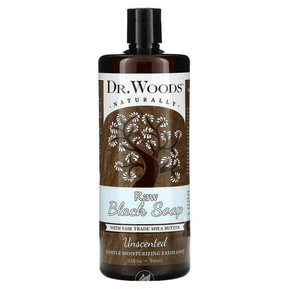 Dr Woods Black Soap W/Shea Unscented 32oz
