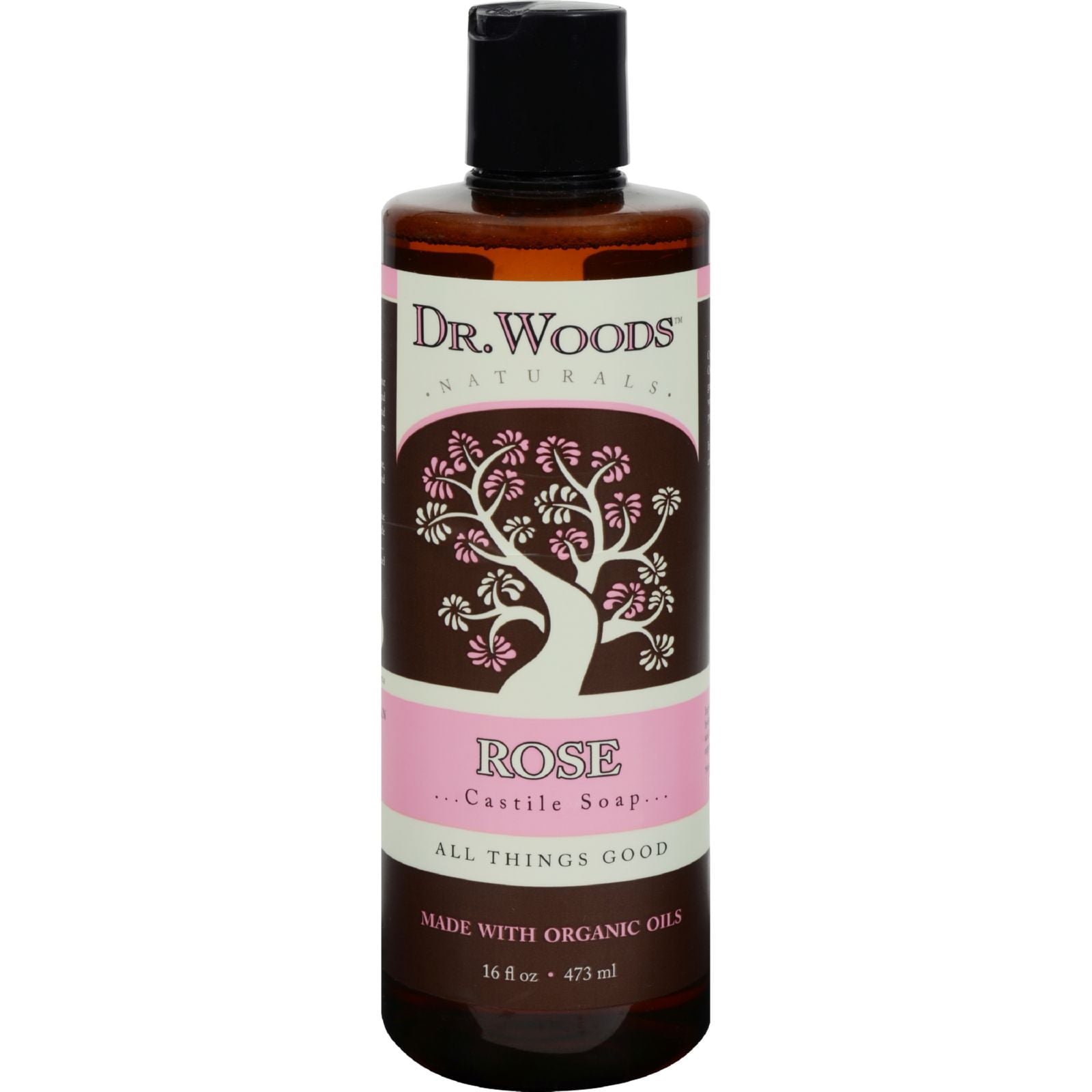 Dr. Woods Naturals Castile Liquid Soap Rose 16 fl oz