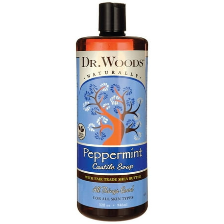 Dr. Woods Peppermint Castile Soap with Fair Trade Shea Butter 32 fl oz Liq