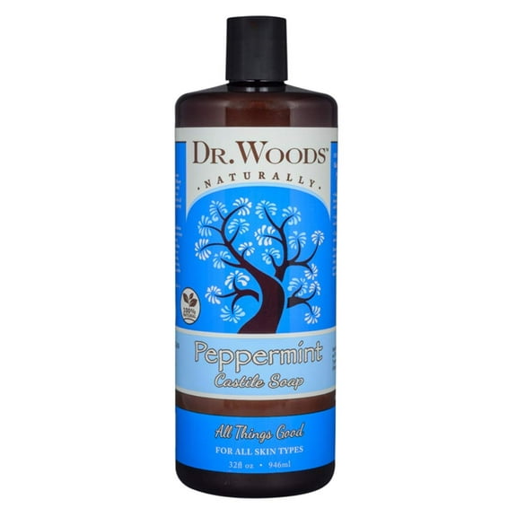 Dr. Woods Pure Castile Soap Peppermint - 32 Fl Oz