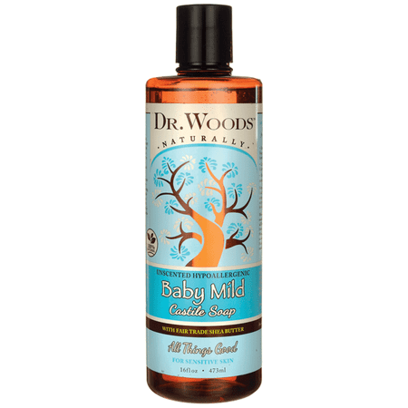 Dr. Woods Shea Vision Baby Mild Castile Soap, Unscented 16 oz