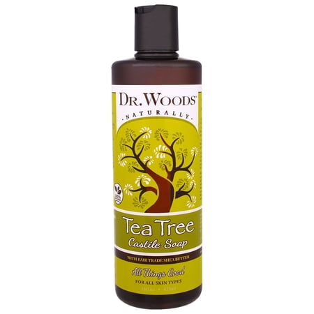 Dr. Woods Shea Vision Pure Tea Tree Castile Soap with Organic Shea Butter 16 oz