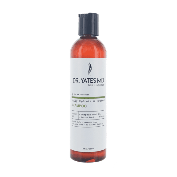 Dr. Yates MD - Hydrating Shampoo, Hydrates Hair and Supports Fuller, Thicker Hair (8 Fl Oz)