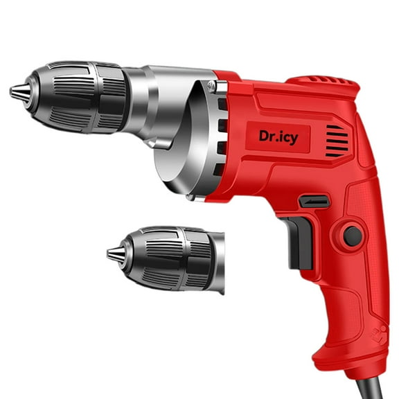 Dr.icy Electrical drills, Electric Hand-held Drills, Keyless Chuck, 8.0-Amp, Variable Speed Reversible