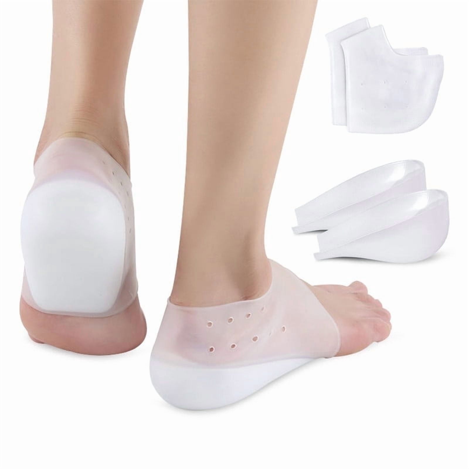 Dr.pedi 3.5cm Clear Silicone Heel Lifts for Height Increase - Invisible ...