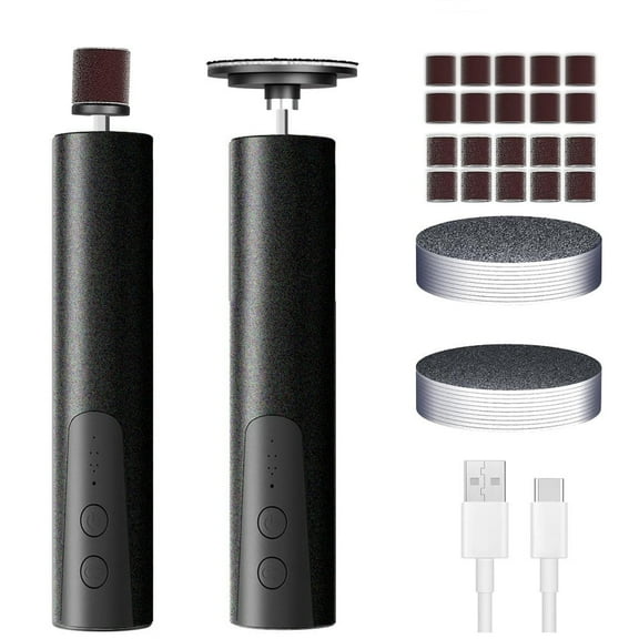 Dr.pedi Electric Foot Callus Remover: Rechargeable Electric Callus Remover for Feet, 2 in 1 Electric Foot File Pedicure Tools with 20 Sandpaper Discs and 20 Nail Drill Bits, 6 Adjustable Speeds