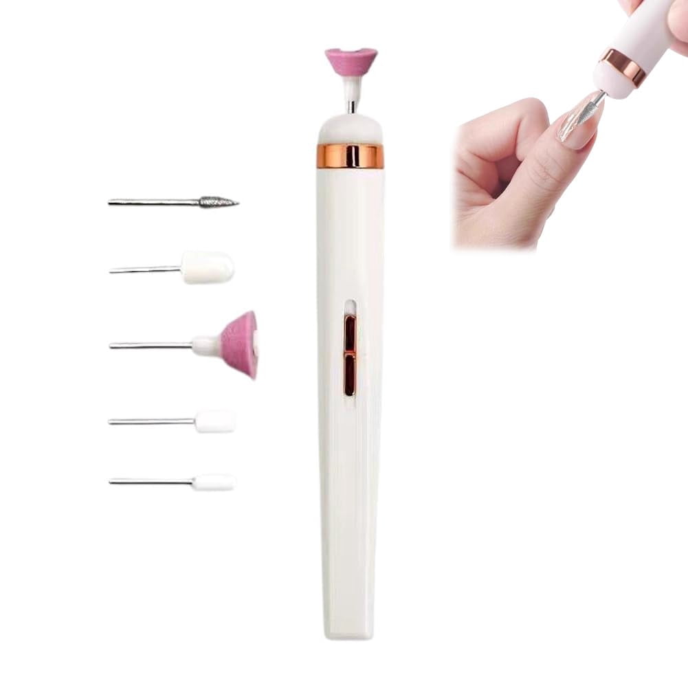 Dr.pedi Electric Nail Drill Pen, Professional Nail Art Tool for Acrylic & Gel Polish Removal, High Speed Nail File Machine with 5 Interchangeable Bits, USB Dr.pedi Rechargeable for Home & Salon Use