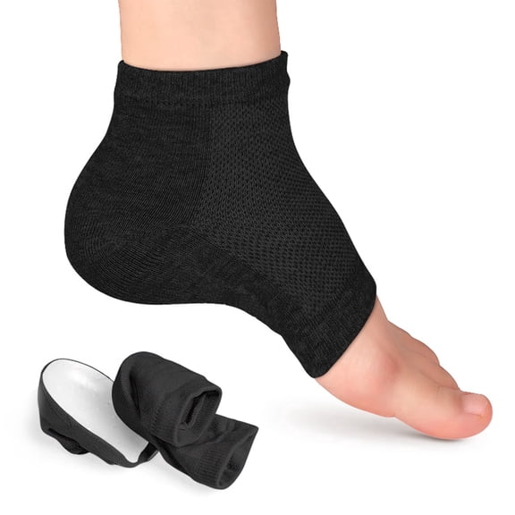 Dr.pedi Height Increase Socks with Built-in Heel Lifts, Invisible Shoe Inserts for Men & Women – Breathable, Non-Slip, Comfortable Ankle Socks for Daily Wear & Special Occasions(2.5cm, Black)
