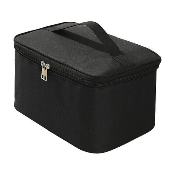 Dr.pedi Toiletry Bag for Men & Women | Large for Traveling | Hanging Compact Hygiene Bag with 4 Compartments | Waterproof Bathroom Shower Bag (Black)