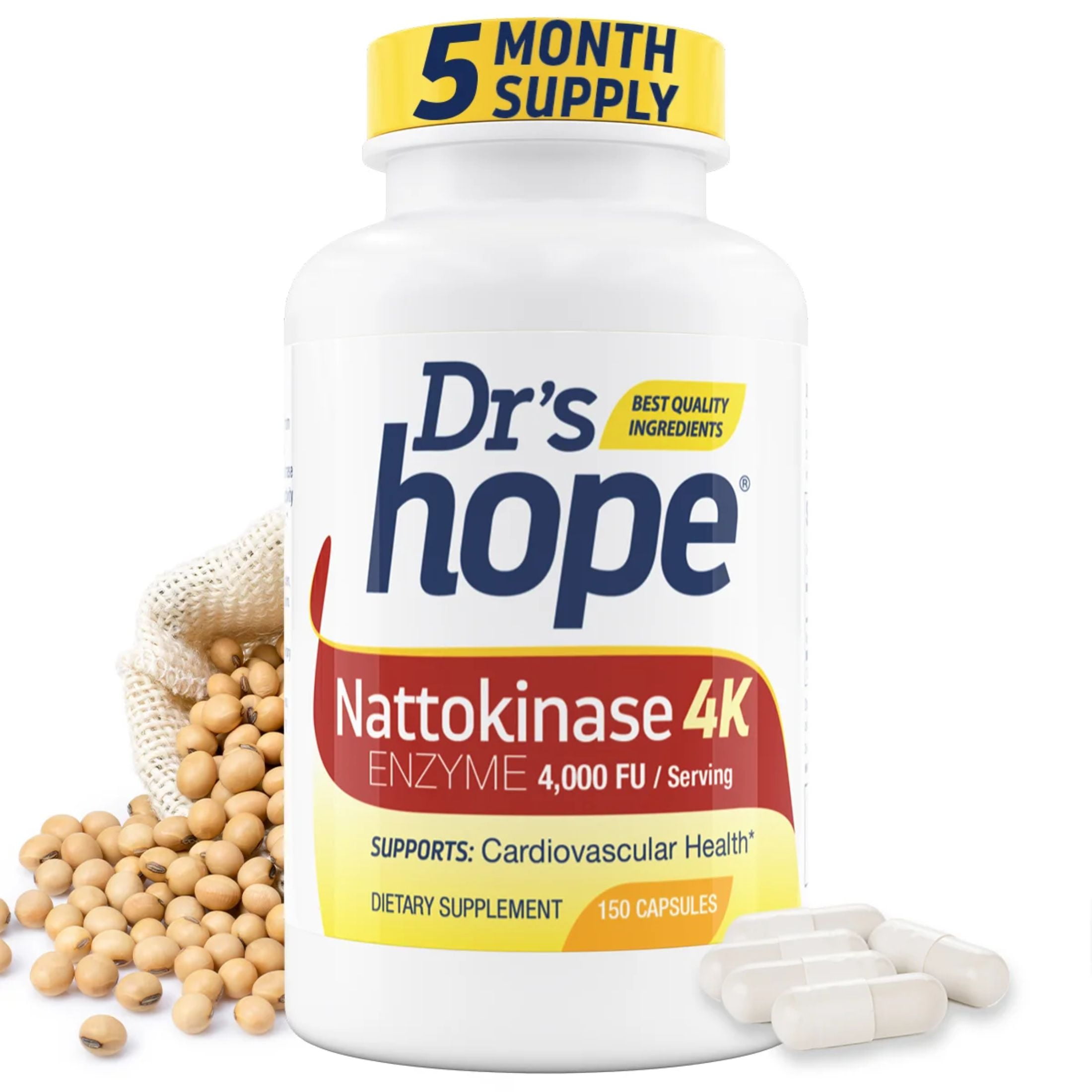 Nitric Oxide Nattokinase 180 Capsules - 4-in-1 & Blood Flow Support For Heart & Cardiovascular Health Nitric Oxide Booster - Foto 11