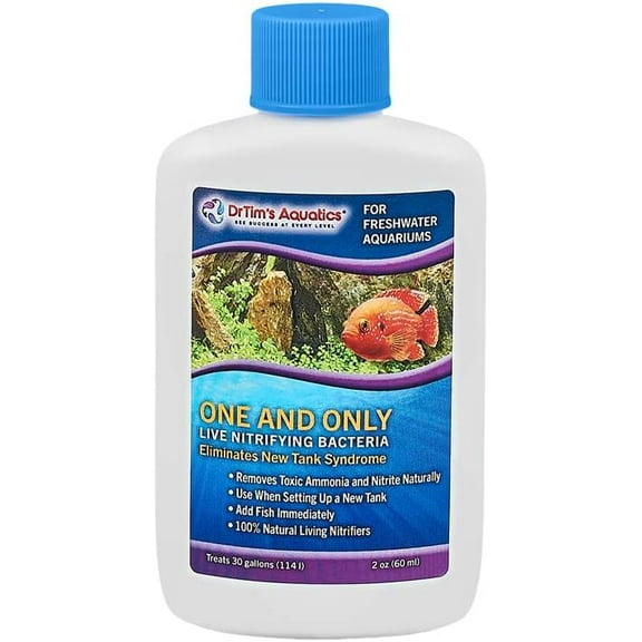 DrTim’s Aquatics Freshwater One & Only Nitrifying Bacteria For New Fish Tanks 2oz.