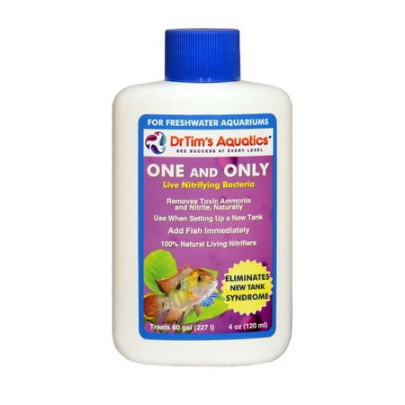 DrTim's Aquatics One & Only Live Nitrifying Bacteria for Cycling Freshwater 4oz