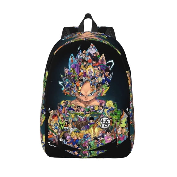 Dra_gon Ball Backpack Canvas Casual Lightweight Backpack Fashion Travel Backpack Laptop Backpack 17.7 Inch And15.7inch