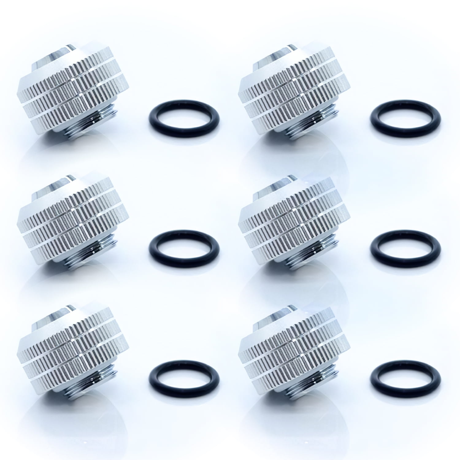 Dracaena 6-pack G1/4 Compressie Fitting – 3/8 ID, 1/2 OD, Voor Zachte Buis In Pc-waterkoeling – Zwart