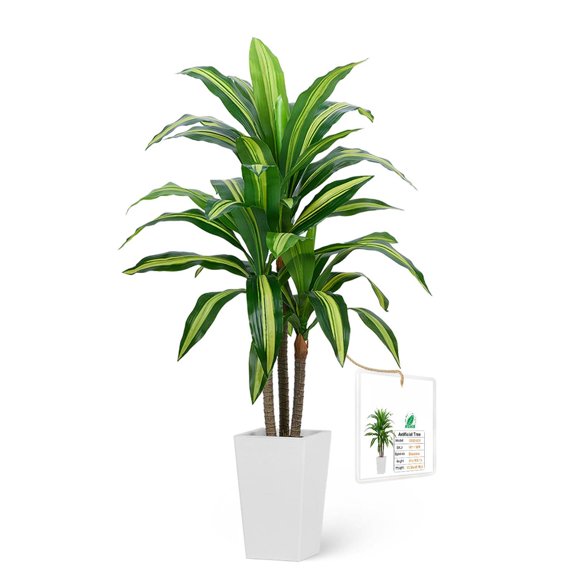 Dracaena Tree (4ft) Real Touch Silk Floor Tree with Pot