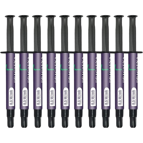 Dracaena.io 10 Pack of 4g Carbon-Based Thermal Paste, High-Performance Compound for CPUs, Consoles, GPUs, Laptops. Thermal Interface Material-CT9, High Conductivity, Long Durability, Non-Conductive