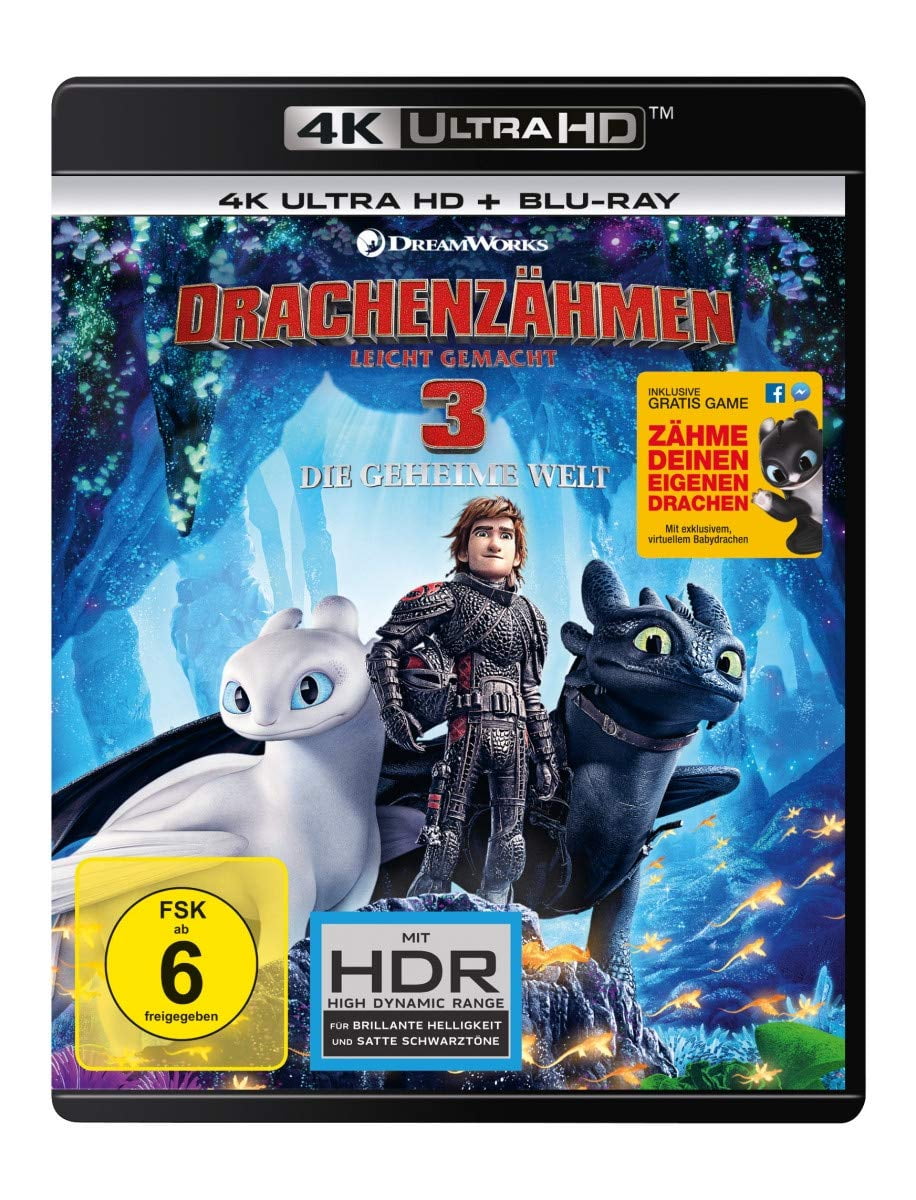 Drachenzähmen leicht gemacht 3 Die geheime Welt (4K UltraHD) (+ Bluray 2D)