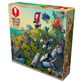 Draco Studios War for Chicken Island Second Edition Board Game with Build Machines, Slap Other Leaders, and Humiliate Them to Claim Control of The Island