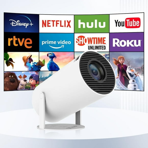 Dracolight Mini Projector with WiFi and Bluetooth,4K 1080P Supported,Outdoor Movie Projector