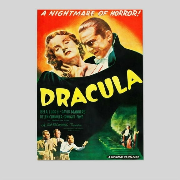 Dracula 1931 Bela Lugosi Nightmare Of Horror Horror Movie Poster Monster Memorabilia Spooky Scary Size 24''x36'' -Kiloa