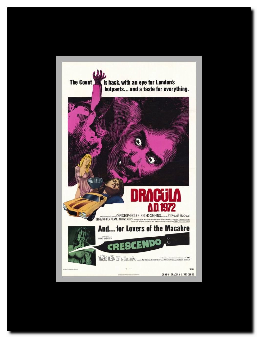 Dracula A.D. 1972/Crescendo Framed Movie Poster