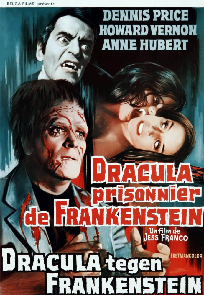 Dracula Contra Frankenstein Canvas Art - (11 x 17)
