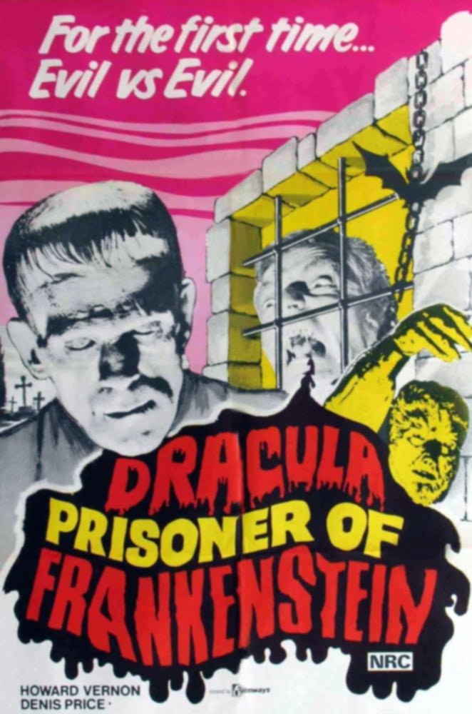 Dracula Contra Frankenstein Canvas Art -  (11 x 17)