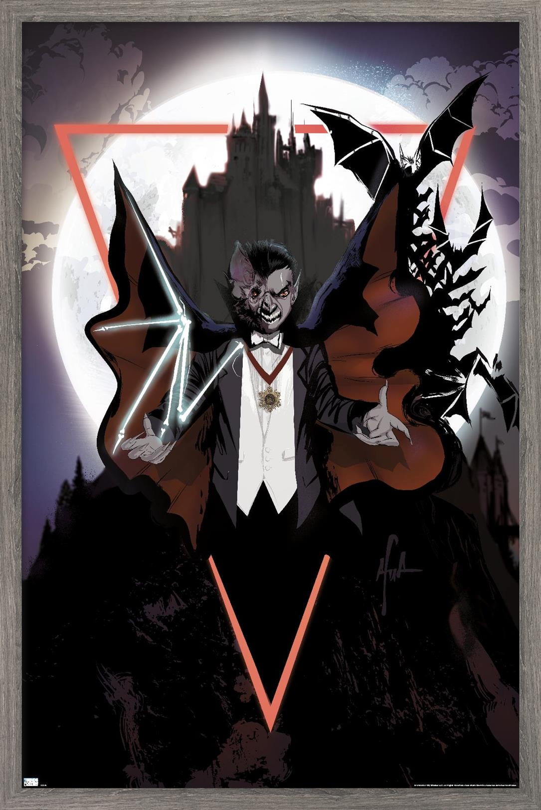Dracula - Illustration Wall Poster, 14.725" x 22.375" Framed