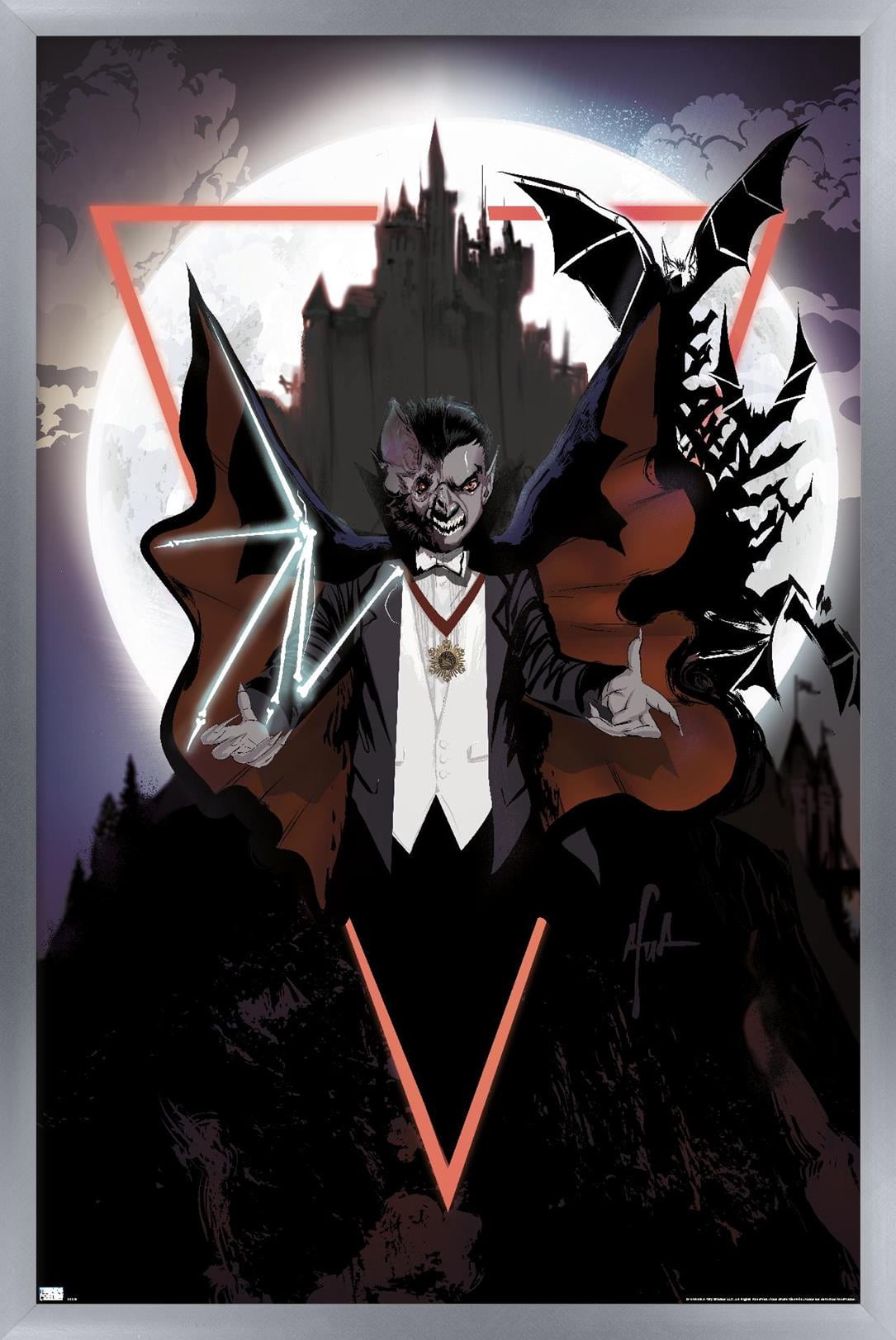 Dracula - Illustration Wall Poster, 14.725" x 22.375" Framed