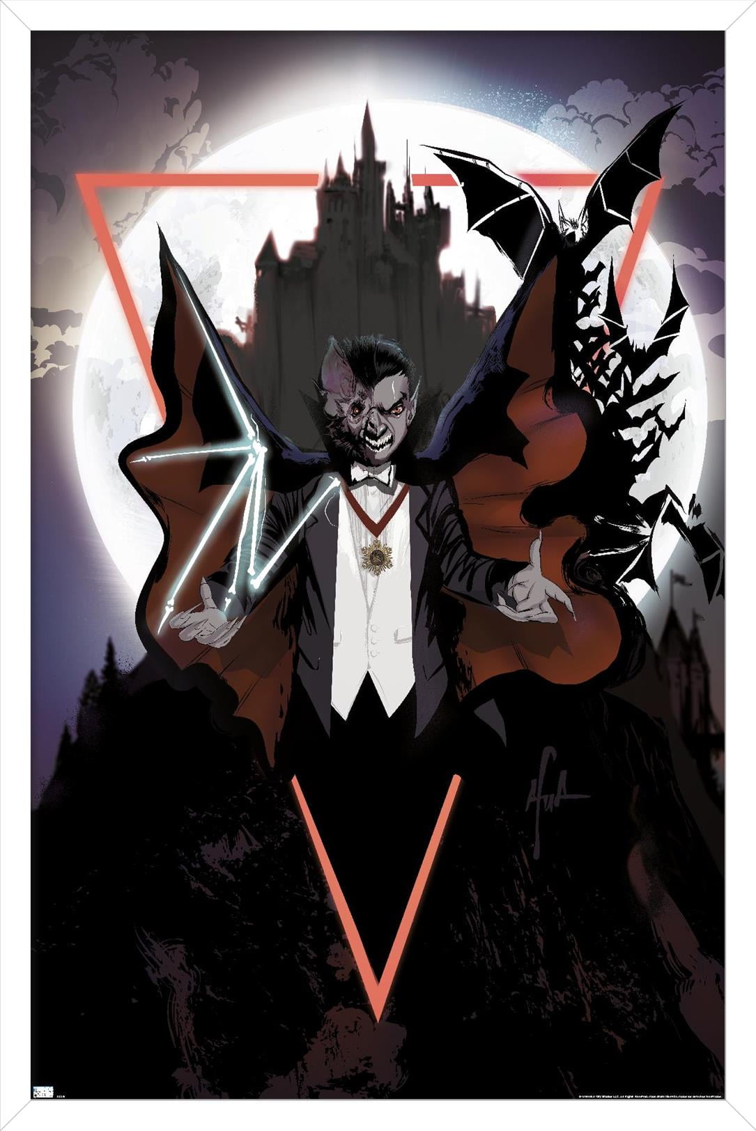 Dracula - Illustration Wall Poster, 22.375" x 34" Framed
