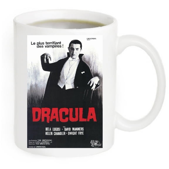 Dracula Movie poster Coffee Mug, 11oz. The photo is printed on both sides of the mug. #BL01