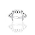 thumbnail image 1 of Dracula's Bite - Vampire Fangs Teeth Sterling Silver Ring, 1 of 1