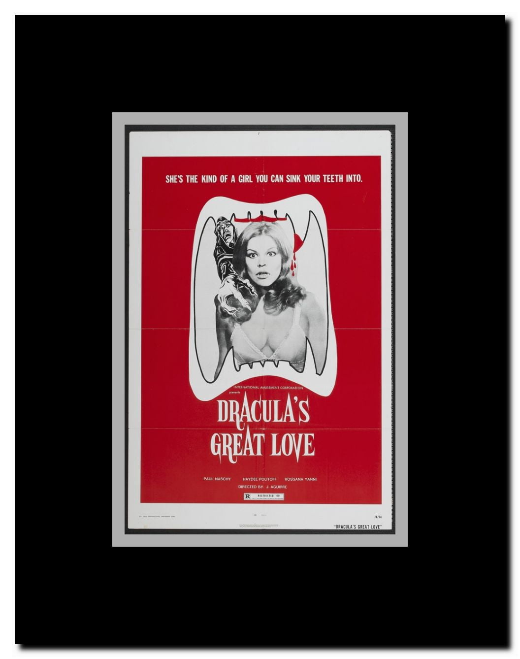 Dracula's Great Love Framed Movie Poster