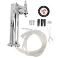 Draft Beer Kegerator Tower 3 Tap Stainless Steel Dispenser for Home